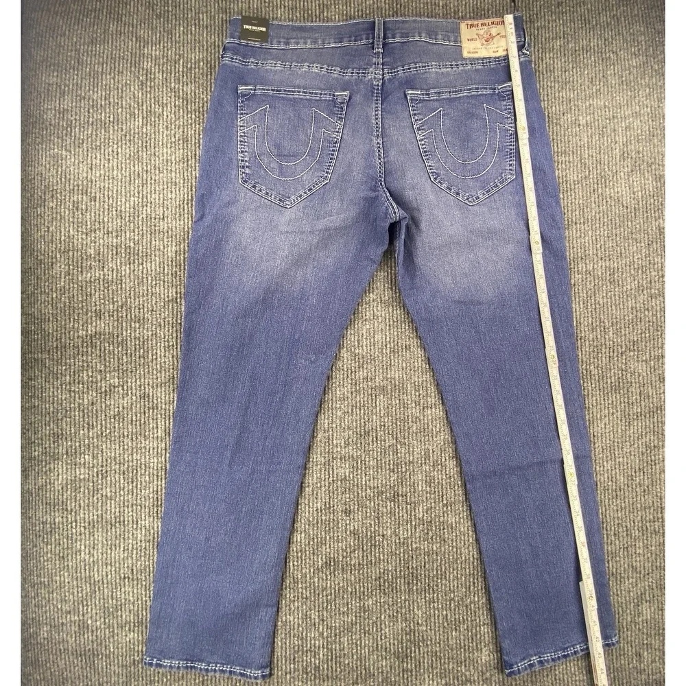 True Religion Geno Big T NF Slim Jeans Medium Neptune Wash Size 40 NWT $204